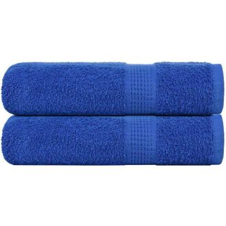 vidaXL Toallas De Ba&ntilde;o 2 Uds Azul 100x150 Cm 360 G/m&sup2; 100% Algod&oacute;n Vidaxl