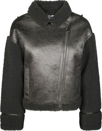 Patrizia Pepe Eco-Shearling Coat With Teddy Sleeves