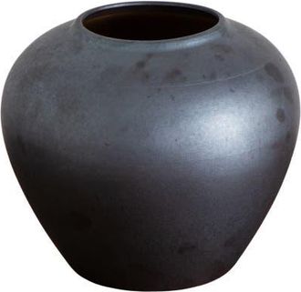 Nearly Natural 7-in Black Round Urn Vase at Nordstrom