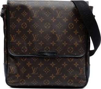 Louis Vuitton 2011 Monogram Macassar Bass MM crossbodytas - Bruin