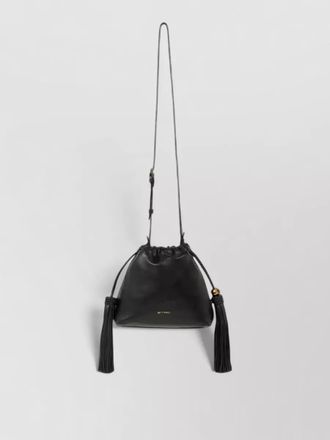 Etro kalispera xs leather bucket bag tassels