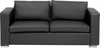 Beliani Beliani - Modern Living Room Sofa Black Leather Helsinki