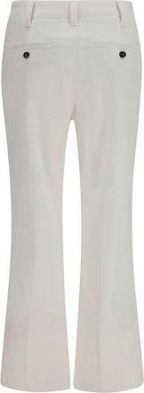 Brunello Cucinelli Womens White Cotton Flared Pants
