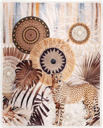 Hip Plaid »Raeni« Sehr Weich, Kuscheldecke, 130x160 cm, Wendeoptik, Leopard, Sand, Natur