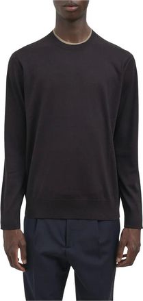 Paolo Pecora Truien & Vesten, Heren, Bruin, 2Xl, Wol, Maglia Girocollo in Lana