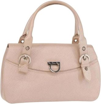 Ferragamo Pre-owned Leather Handbag - Dames - Vintage Handtas - Roze - ONE Size - Leer - Vintage
