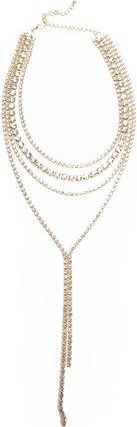 8 by YOOX RHINESTONES MULTIPLE NECKLACE