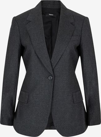 Theory Taillierter Blazer aus Wollflanell Lynnia