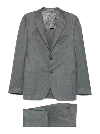 Corneliani Grey Suit In Wool