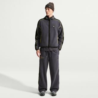 Nike Mens Air Polartec Therma-FIT Open-Hem Pants in Grey | IQ6511-013