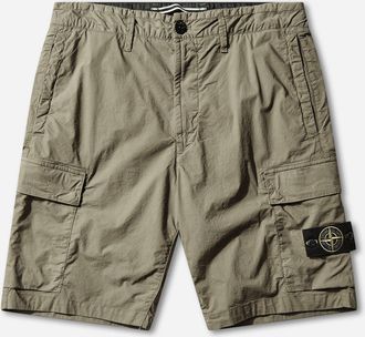 Stone Island Men s Stretch Cotton Tela Paracadute Cargo Shorts Military Green