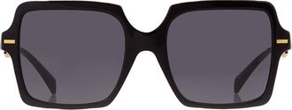 Versace Dark Grey Square Ladies Sunglasses VE4441 GB1/87 55