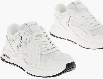 Off-white Leather KICK OFF Sneakers with Suede Details size 40