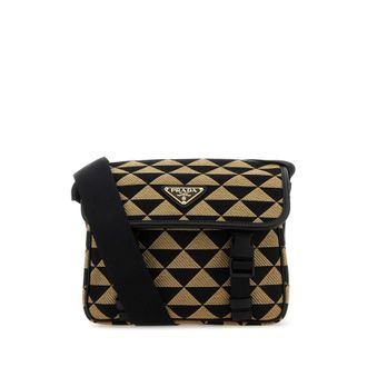 Prada Embroidered Fabric Prada Symbole Crossbody Bag