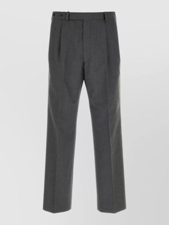 Prada virgin wool blend straight-leg pleated tailored trousers