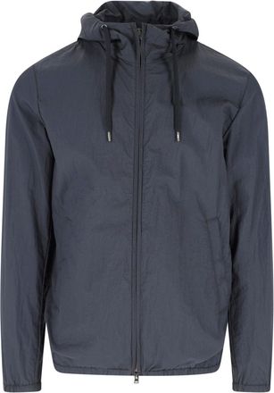 Herno Blue Double-Layer Ripstop Nylon Jacket