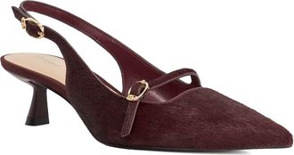 Dune London Womens Ladies Deserved - Flared Heel Court Shoes - Burgundy Leather - Size UK 3