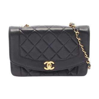 Chanel Pre-owned Vintage Quilted Leather Flap Bag - Dames - Vintage Schoudertas - Zwart - ONE Size - Leer - Vintage