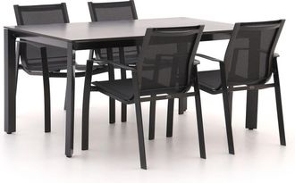 R&S Design Altea/Sestino 160cm dining tuinset 5-delig stapelbaar