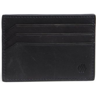 Johnston & Murphy Leather Card Wallet in Navy at Nordstrom Rack