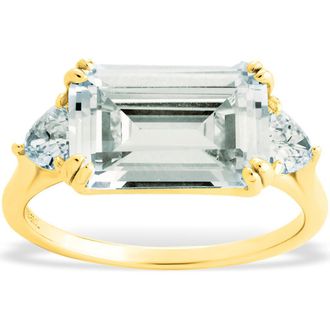 Sterling Forever Cubic Zirconia Ring in Gold at Nordstrom, Size 8