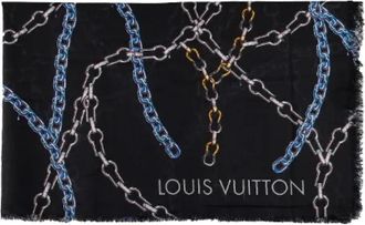 Louis Vuitton Pre-owned Silk scarves - Dames - Vintage Accessoires - Zwart - ONE Size - Kasjmier - Vintage