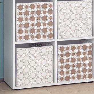 Vicco Separador De Ambientes Tetra, Blanco, 72.6 X 72 Cm Con 4 Cajas Plegables Opc.2 Vicco