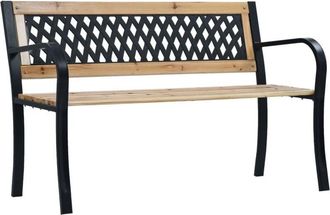 vidaXL Vidaxl - Banco de jardín de madera 120 cm