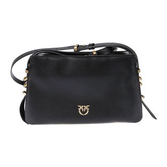 Pinko One Two Three Mini Tas - Dames - Schoudertassen - Zwart - ONE Size - Katoen - Tassen