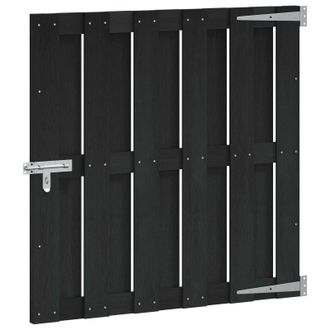 vidaXL Puerta De Jard&iacute;n 100 X 100 Cm Wpc Y Aluminio Negro Vidaxl