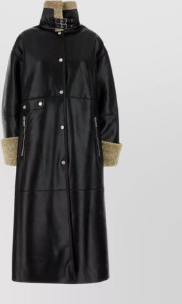 Nanushka liesel coat in synthetic leather