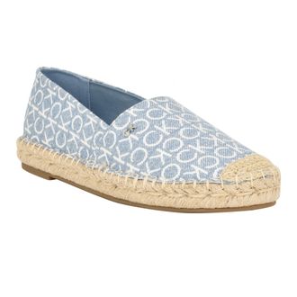 Calvin Klein Womens Popular Ballet Flat, Blue Denim Multi 420, 3.5 UK