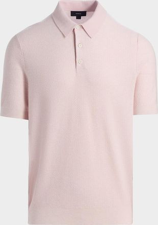 Vince Men & apos;s Geometric-Jacquard Wool-Blend Polo Sweater