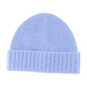 Sams&oslash;e & Sams&oslash;e Womens F24400056-164020tcx Wool-Knit Beanie Blue