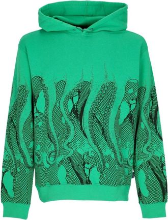 Octopus Groene Fishnet Hoodie Lichtgewicht Sweatshirt - Heren - Hoodies - Groen - S - Katoen - Hoodies & sweatvesten