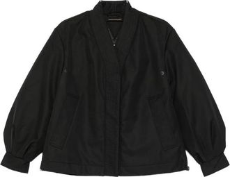 Macron Balloon-sleeve V-neck Oversized Jacket