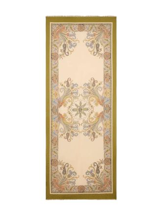 Etro floral jacquard scarf - women - Modal/Cotton - One Size - Neutrals