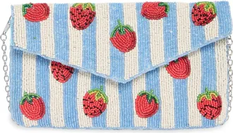 Collection XIIX Beaded Strawberry Envelope Clutch in Blue Multi at Nordstrom Rack
