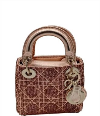 Dior Pre-owned Leather dior-bags - Dames - Vintage Handtas - Roze - ONE Size - Pailletten - Vintage