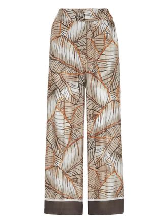 Brunello Cucinelli Broek met Papyrus-print - Beige