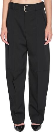 Bottega Veneta Black Tapered Pleated Pants