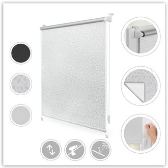 Lichtblick Original Seitenzugrollo »Verdunkelungsrollo Thermo-Rollo Klemmfix ohne Bohren« verdunkelnd Hitzeschutz Verdunkelung energiesparend verspannt