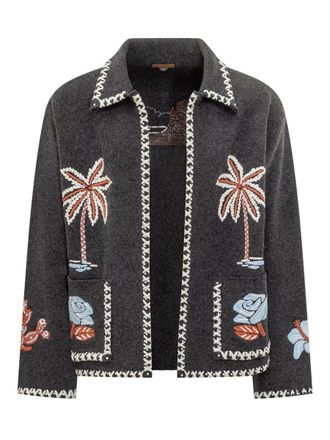 Alanui Alanui Embroidered Jacket With Palm Motif