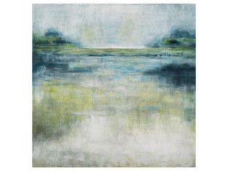 Schubiger M&ouml;bel Bild Abstrakt in Blau und Gr&uuml;n