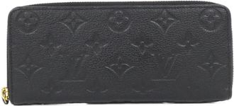 Louis Vuitton Black Leather Long Wallet (Bi-Fold) (Pre-Owned)