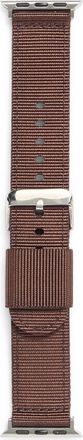 Nordstrom Rack Canvas Smartwatch Band in Brown- Silver at Nordstrom Rack