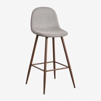 Sklum Sklum - Taburete Alto Glamm Gris Hormig&oacute;n Madera Oscura