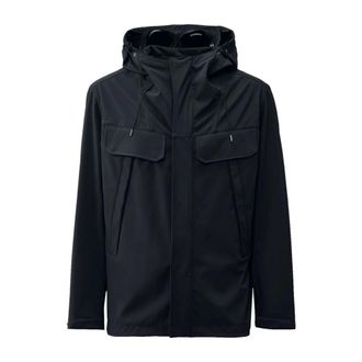 C.P. Company Navy Blue Goggle Jack met Verborgen Bril - Heren - Zomerjassen - Blauw - 2XL - Jassen