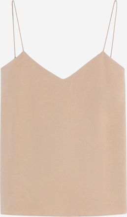 Max Mara Womens Silk Top With Thin Straps Beige Tops