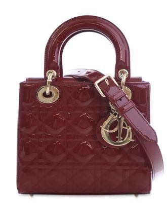 Dior 2019 Small Patent Cannage Lady Dior satchel - women - Patent Leather - One Size - Red